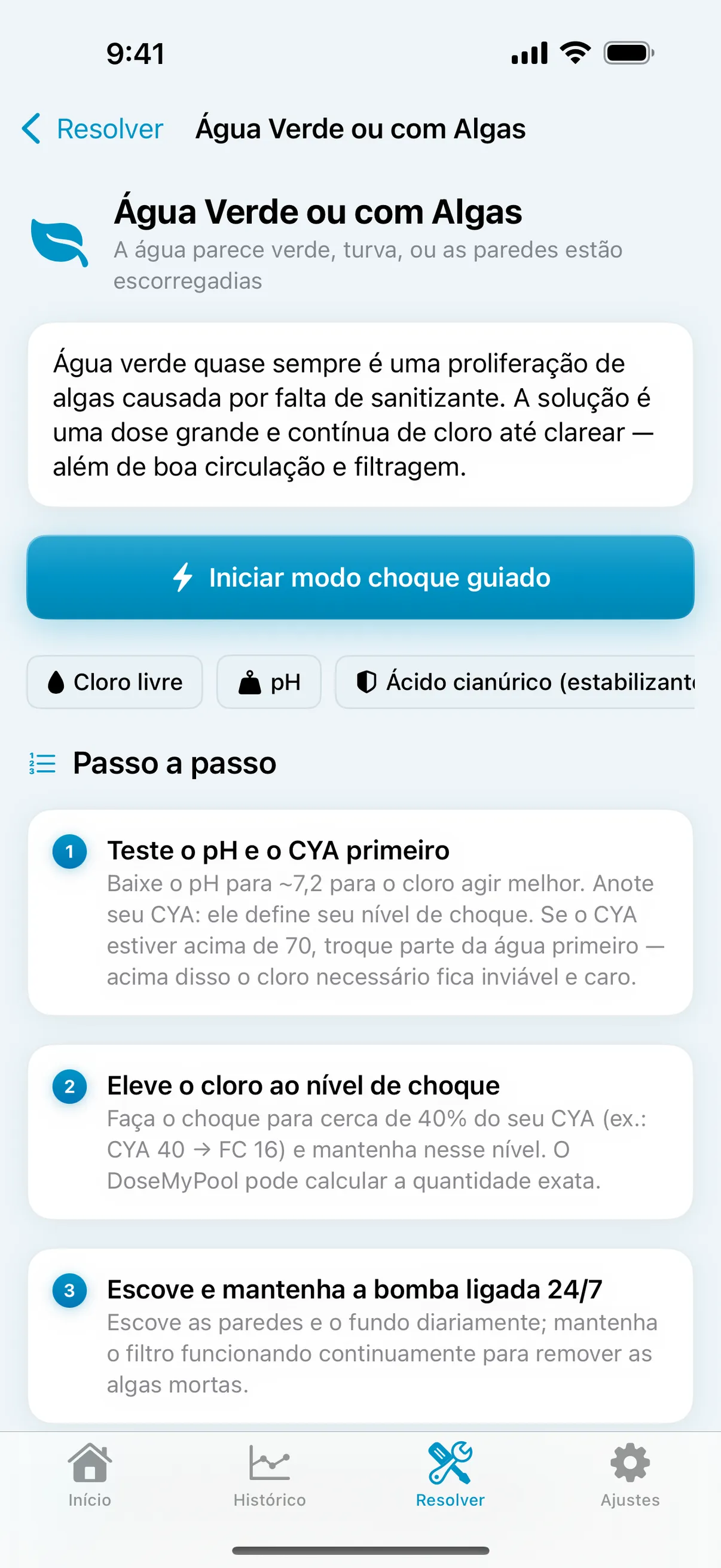 Solução de problemas