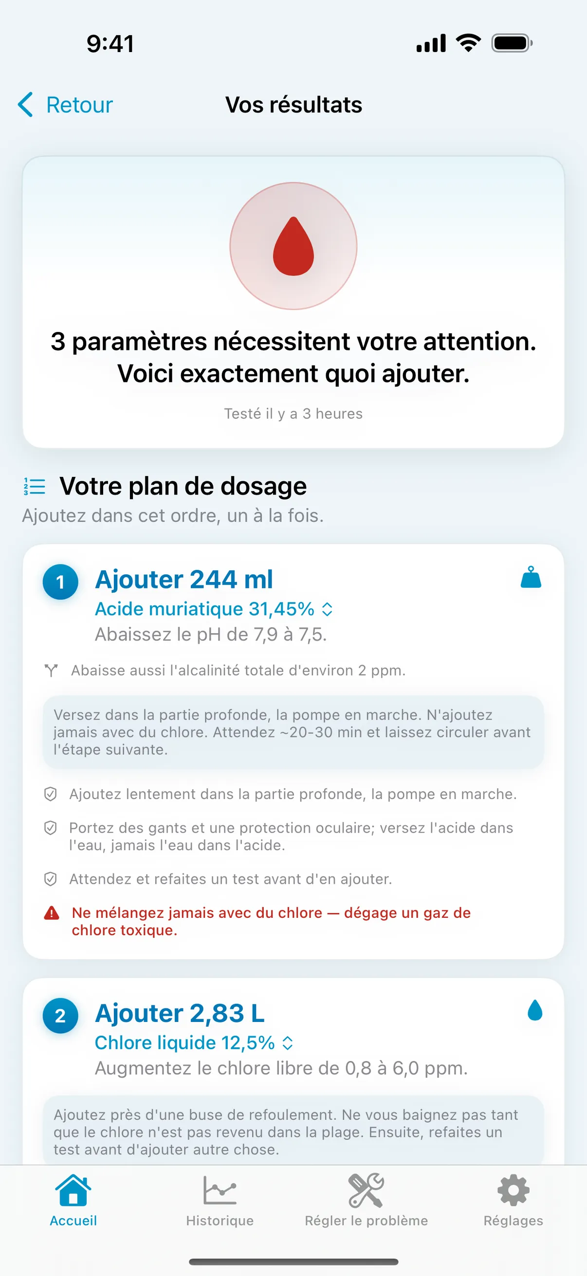 Plan de dosage exact